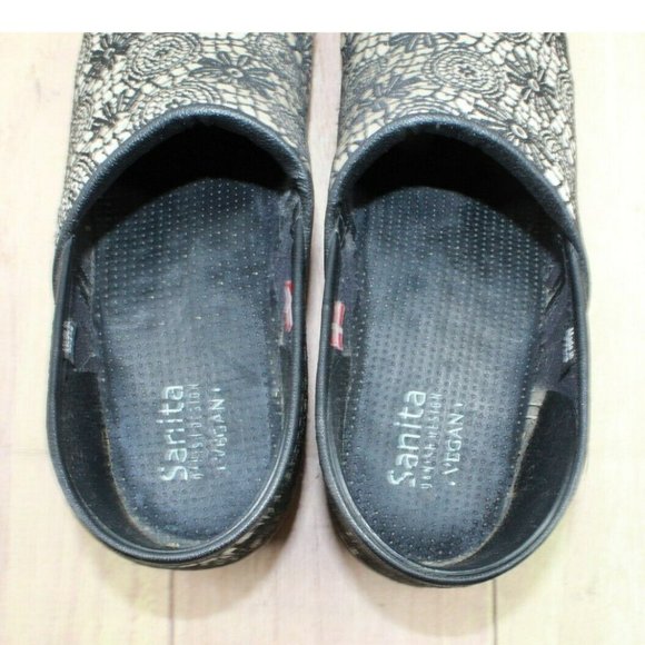 Sanita Multicolor Faux Leather Floral Pattern Slip on Clogs Size 10.5-11 - Picture 7 of 8